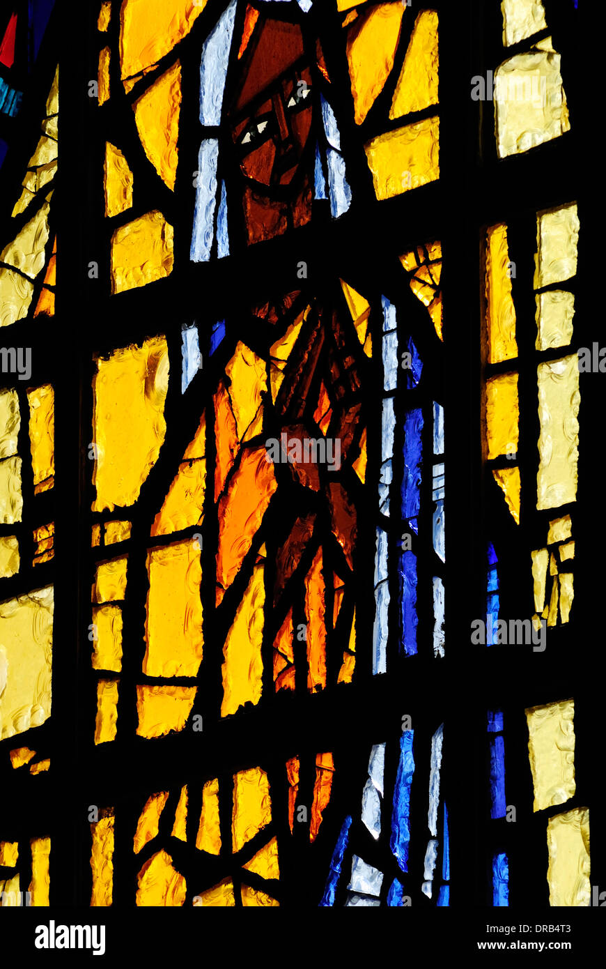 Stained glass window at church Stock Photo - Alamy