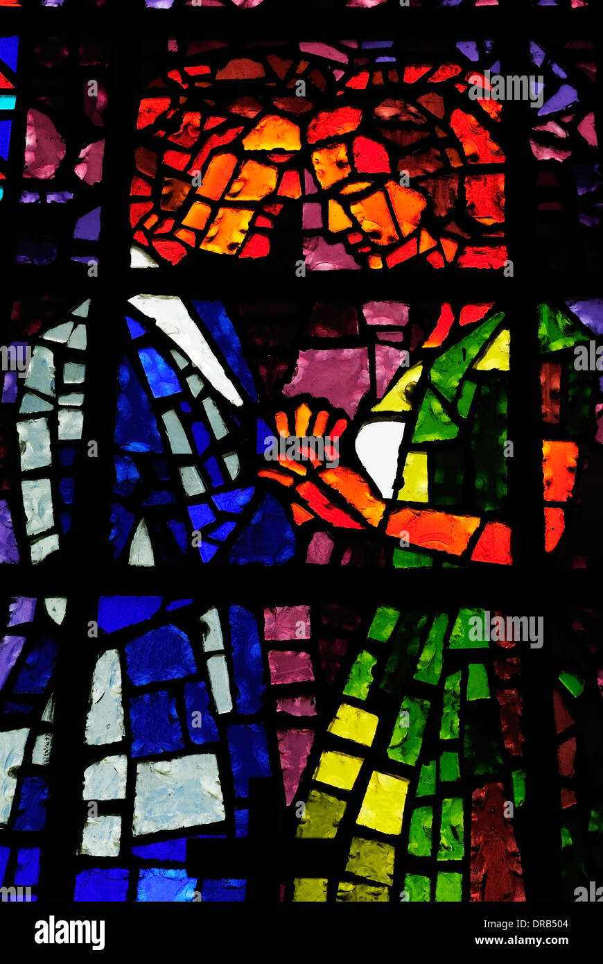 Stained glass window at church Stock Photo - Alamy
