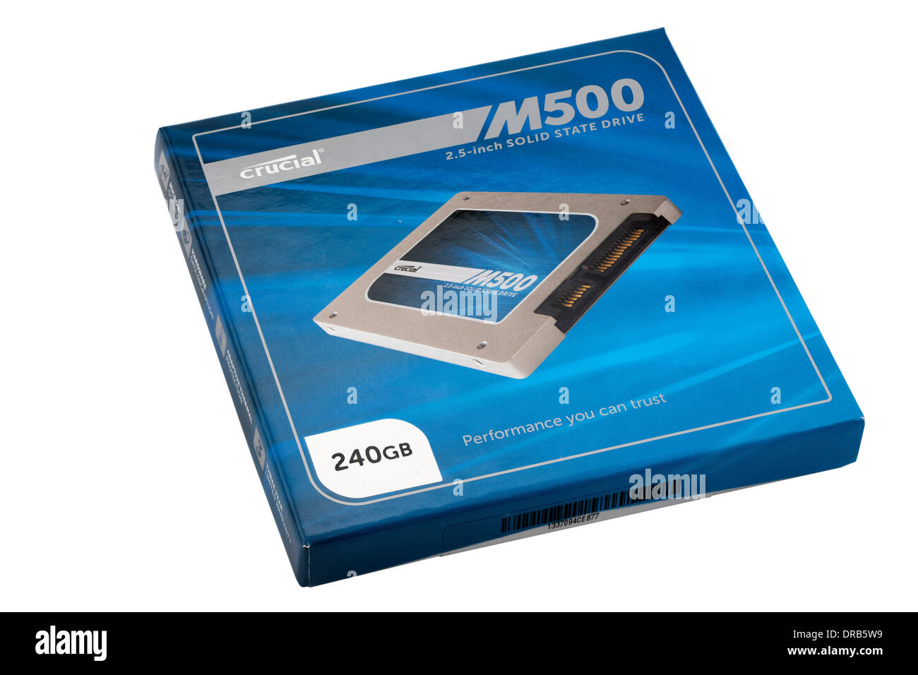 Crucial M500 boxed 2.5 inch solid state drive 240gb Stock Photo