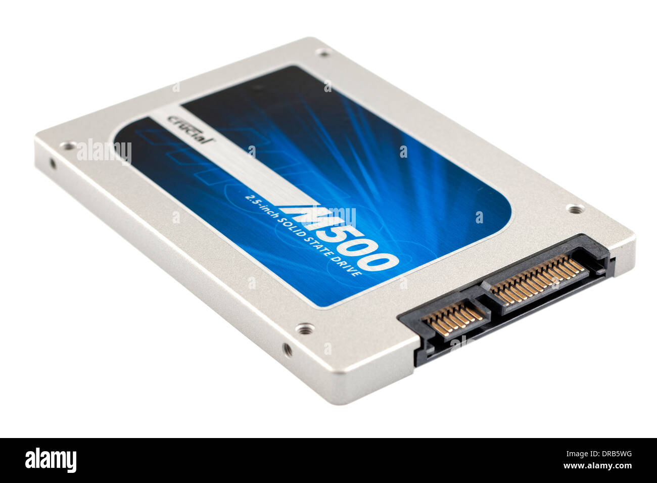 Crucial M500 2.5 inch 250 gb solid state drive sata connection Stock Photo