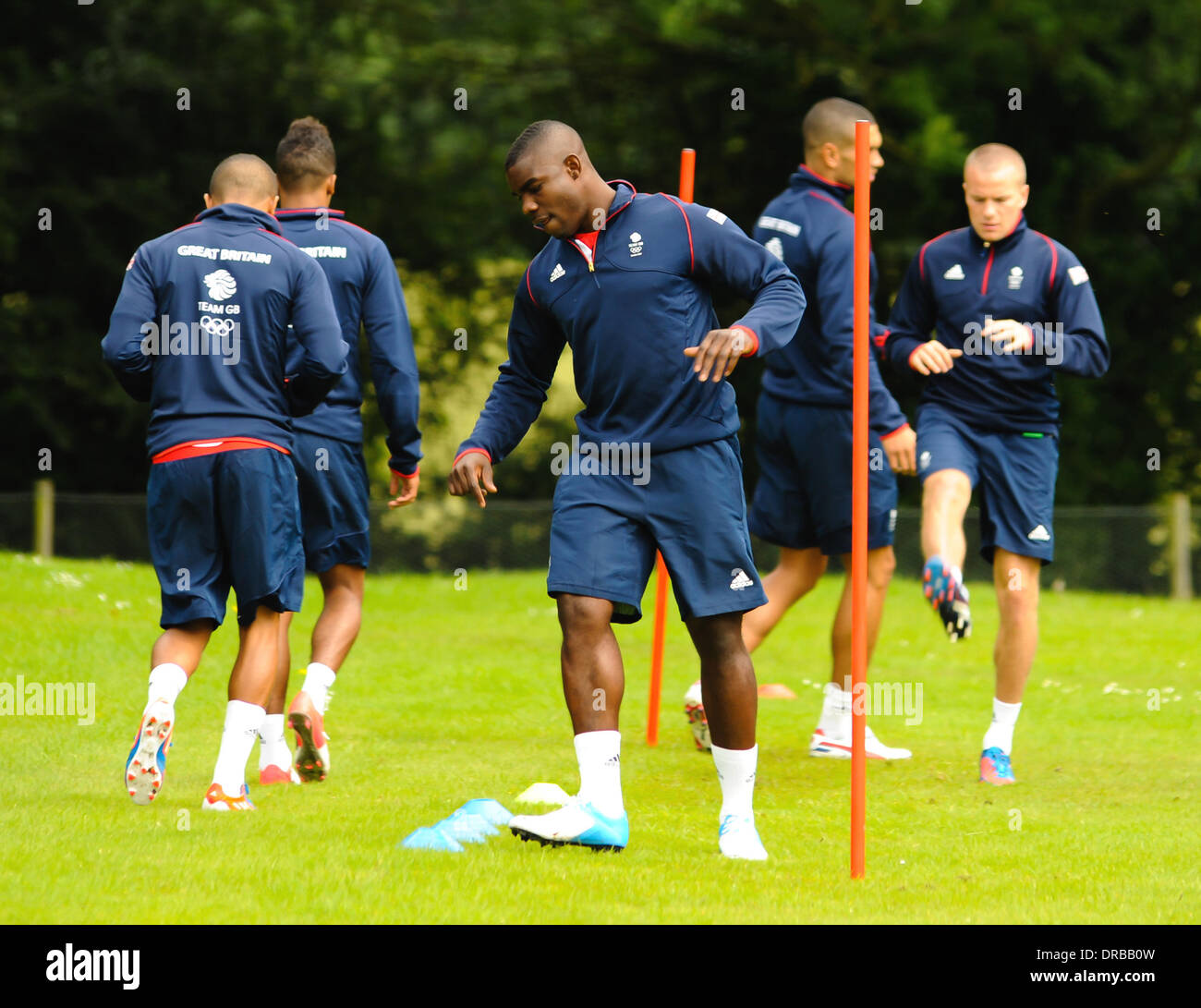 Micah Richards (centre) Team GB Olympic football training at the ...