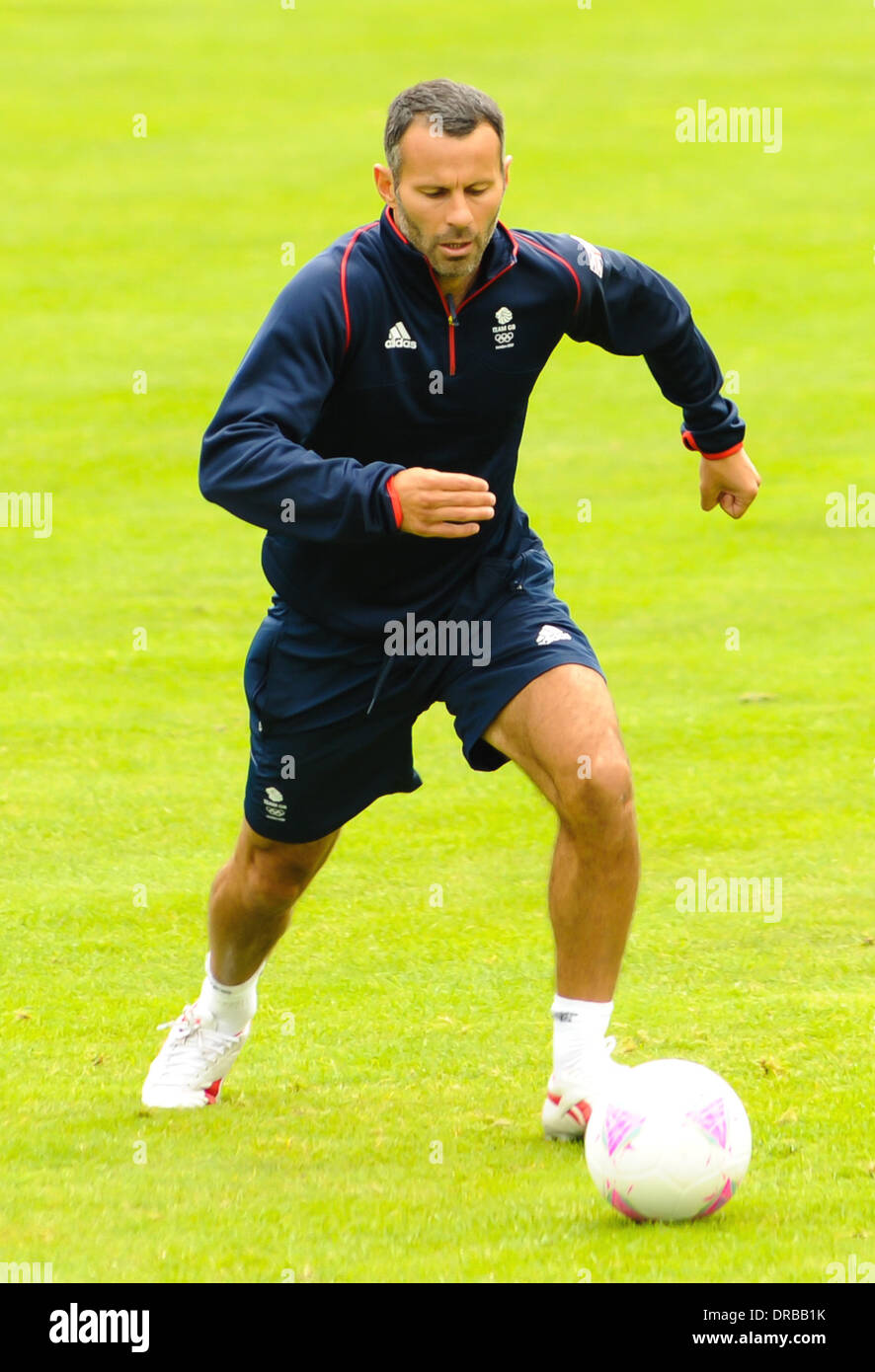 Ryan Giggs Team Gb Olympic Football Training At The Champneys Spa And Hotel Leicestershire England 09 07 12 Stock Photo Alamy