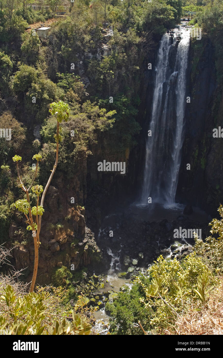The 72 meter high Thomson's Falls near the town of Nyahururu, which is