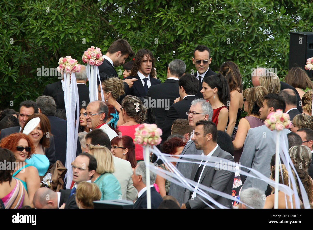 Gerard Pique And Carles Puyol The Wedding Of Andres Iniesta And Anna Ortiz At Tamarit Castle Tarragona Spain 08 07 12 Credit Mandatory Wenn Com Stock Photo Alamy