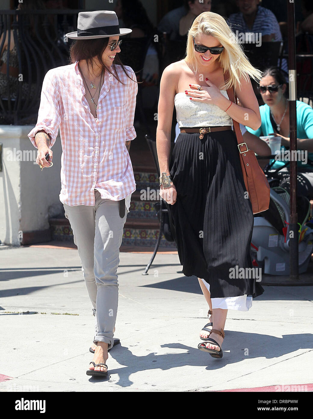 Amber Heard and Tasya Van Ree  leaving Urth caffe after having lunch  Los Angeles, California - 11.07.12 Stock Photo