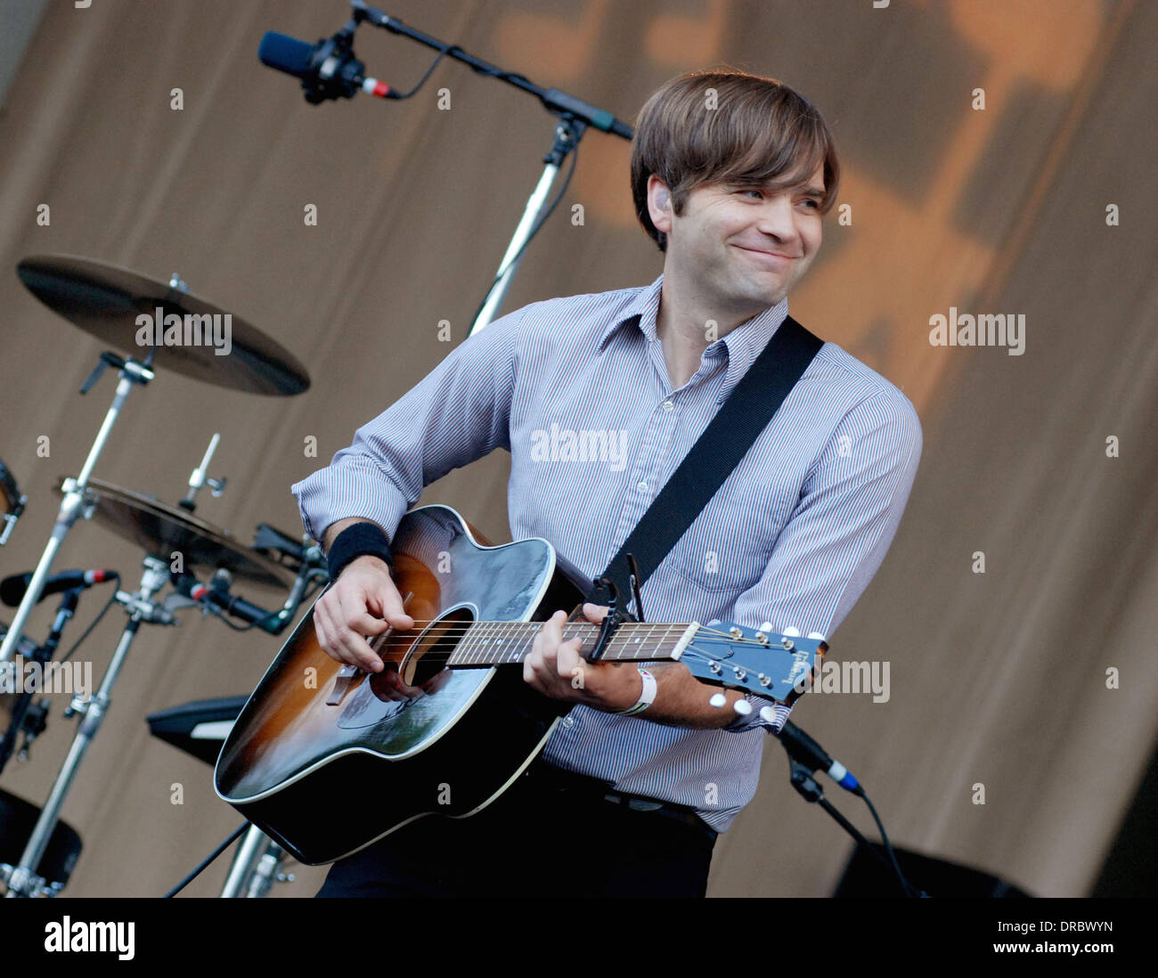 Ben Gibbard of Death Cab for Cutie performing live at Taste of Chicago 2012 Chicago, Illinois - 12.07.12  Featuring: Ben Gibbard of Death Cab for Cutie Where: IL, United States When: 12 Jul 2012 Stock Photo
