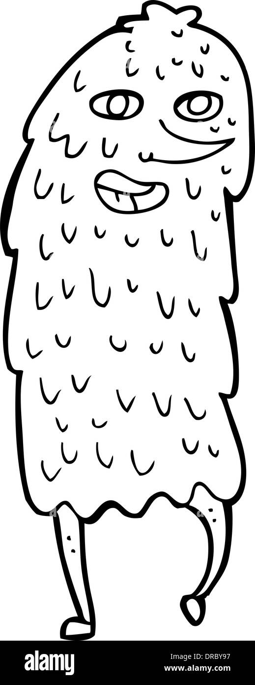 Cartoon funny slime monster Black and White Stock Photos & Images - Alamy