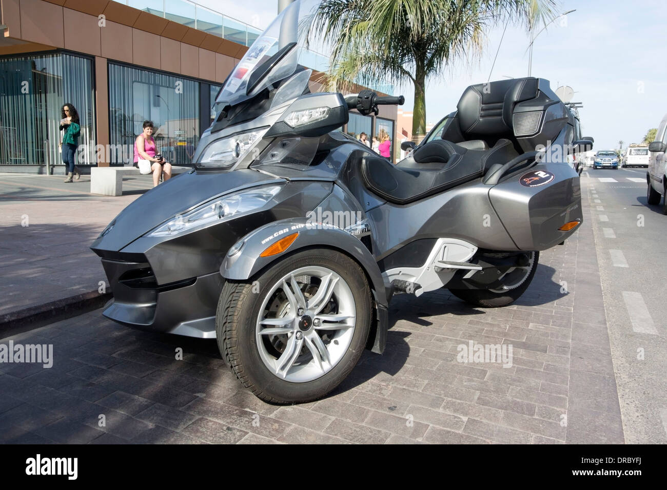 BRP Can Am Touring Three Wheel Spyder Roadster Stock Photo Alamy