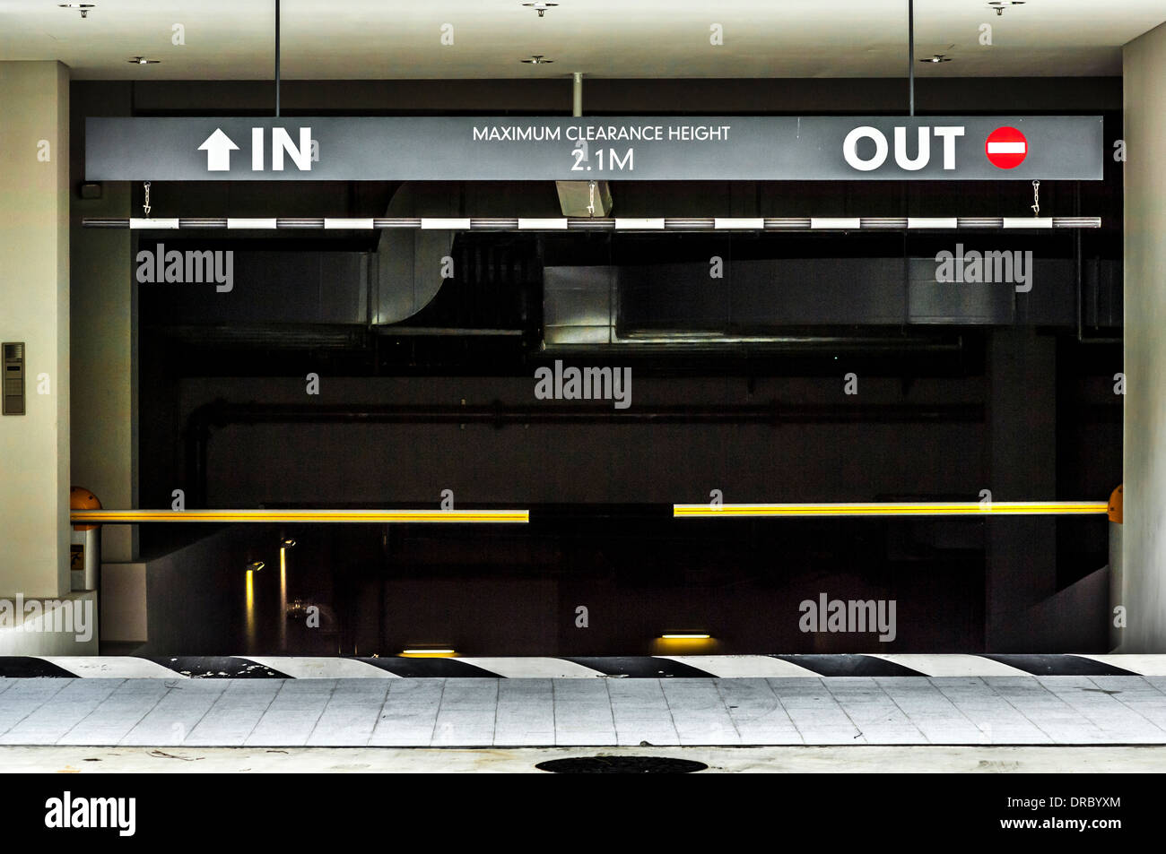 Entrance to underground car park Stock Photo Alamy
