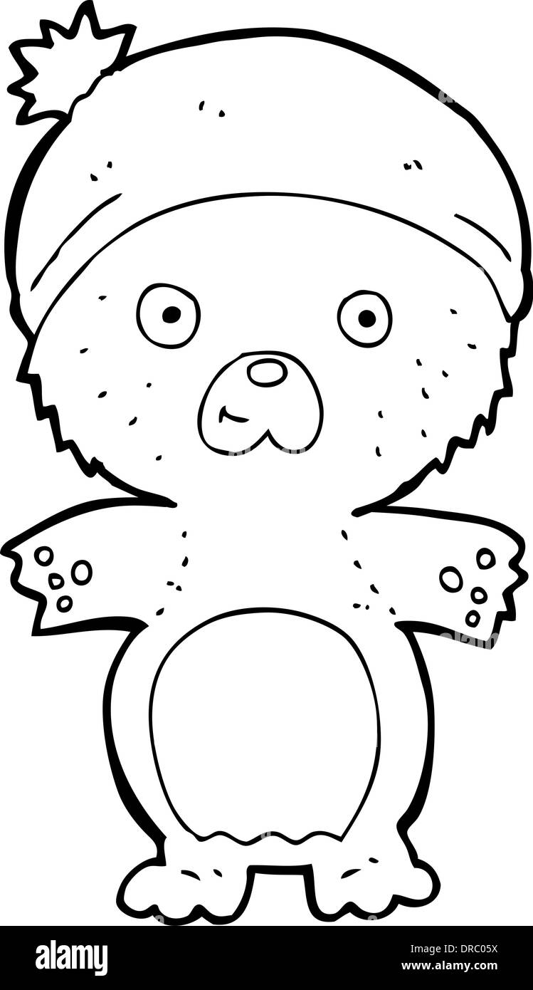 cartoon cute teddy bear in hat Stock Vector Image & Art - Alamy