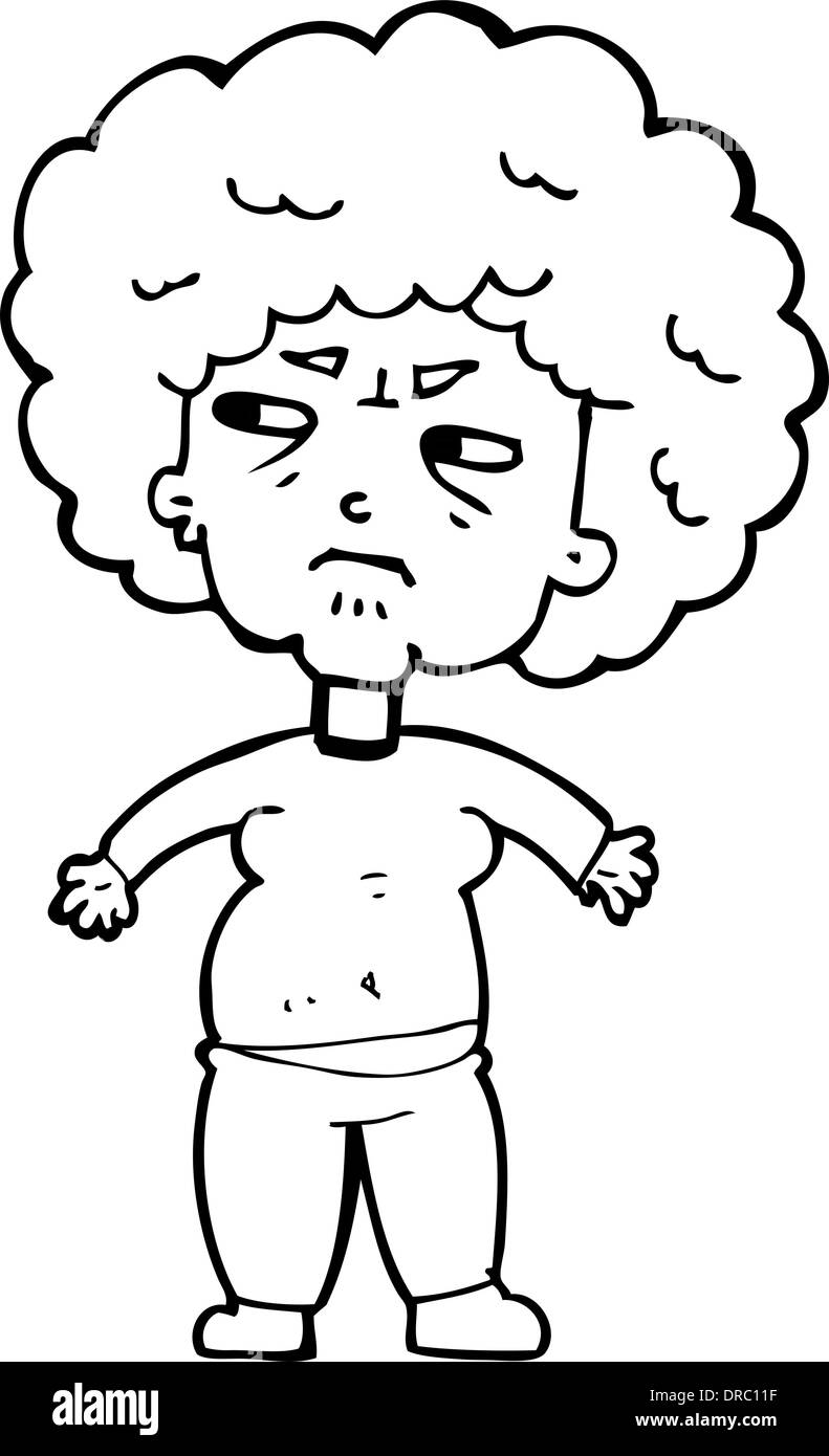 Cartoon bitter old woman Black and White Stock Photos & Images - Alamy