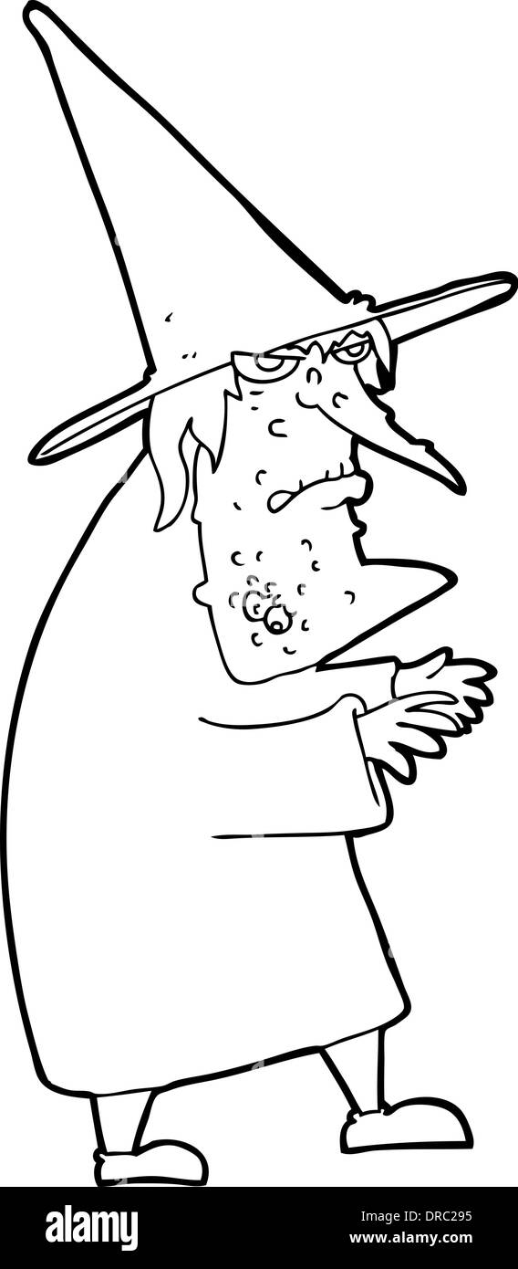Cartoon Ugly Old Witch Stock Vector Image Art Alamy