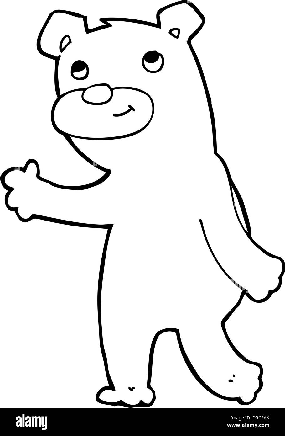 cartoon happy waving bear Stock Vector Image & Art - Alamy