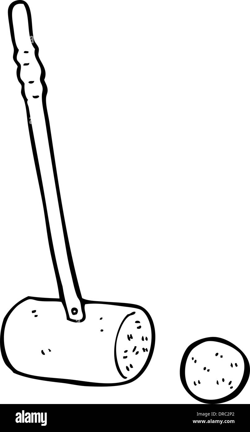 carton croquet mallet and ball Stock Vector Image & Art Alamy