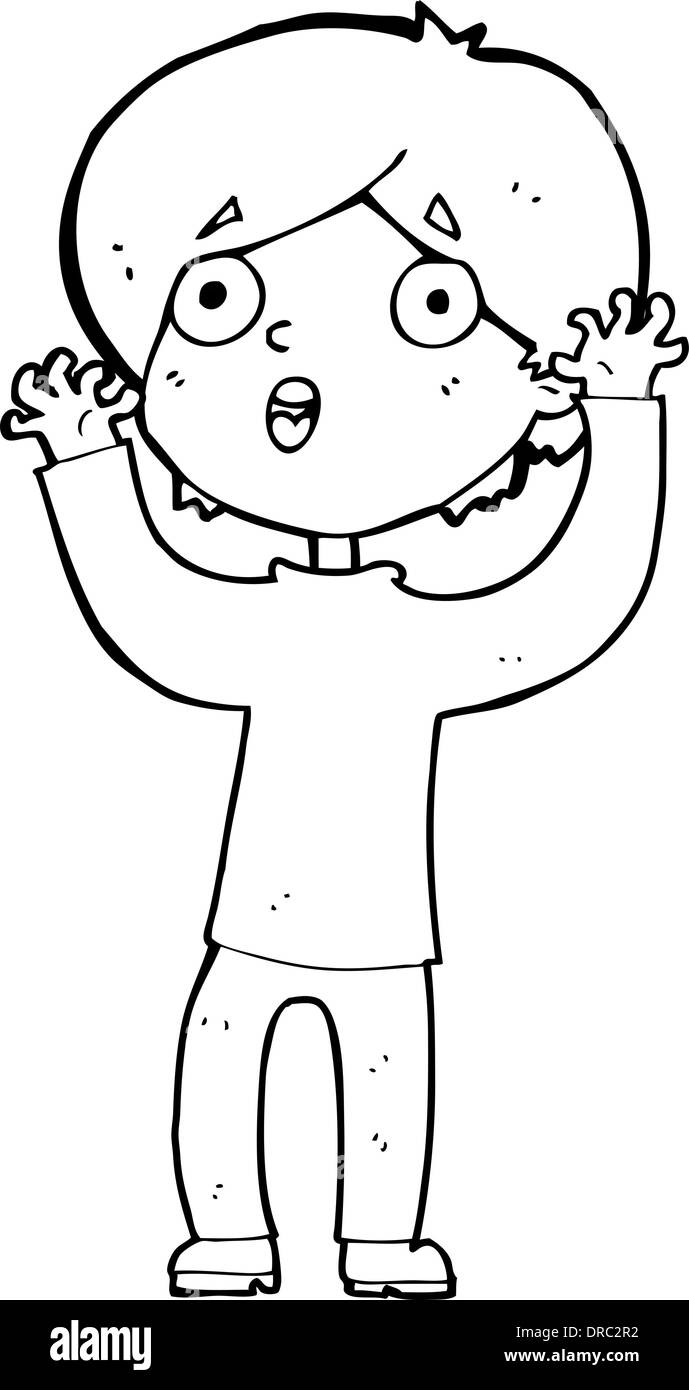 Cartoon Frightened Man Stock Vector Image Art Alamy