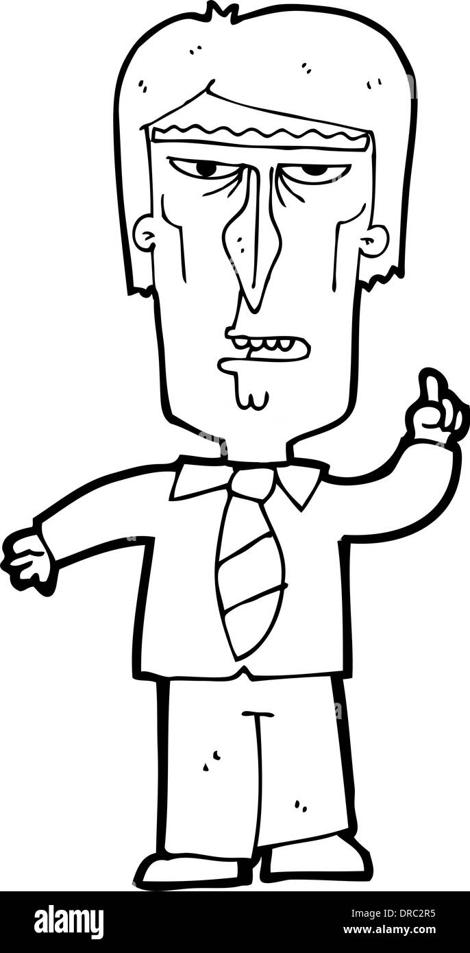 cartoon grumpy boss Stock Vector Image & Art - Alamy