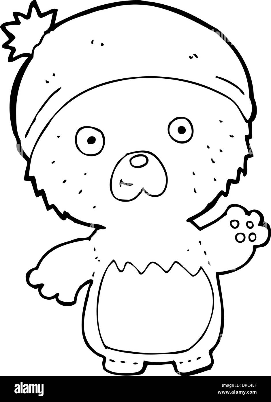 cartoon cute teddy bear in hat Stock Vector Image & Art - Alamy