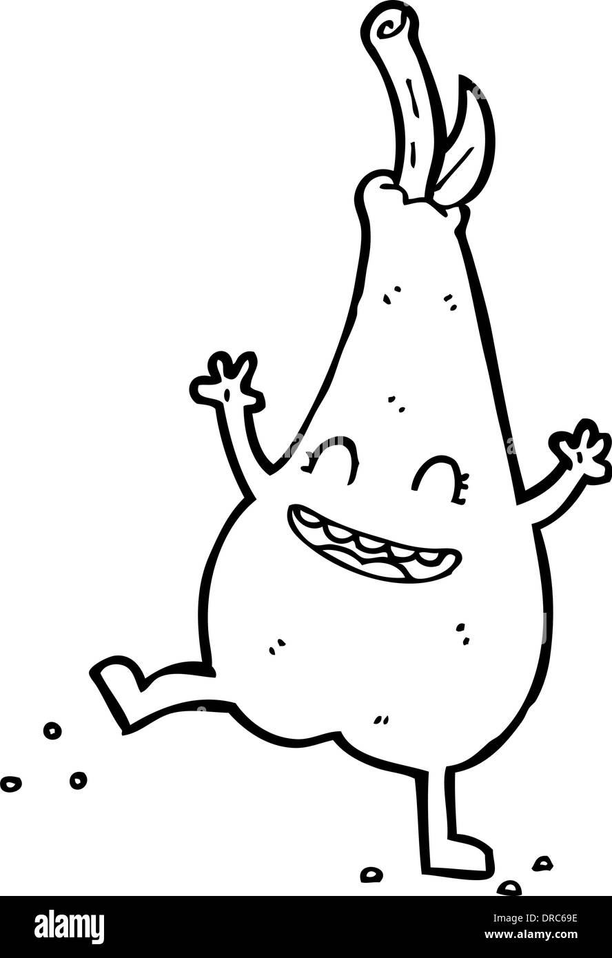 Cartoon happy pear Black and White Stock Photos & Images - Alamy