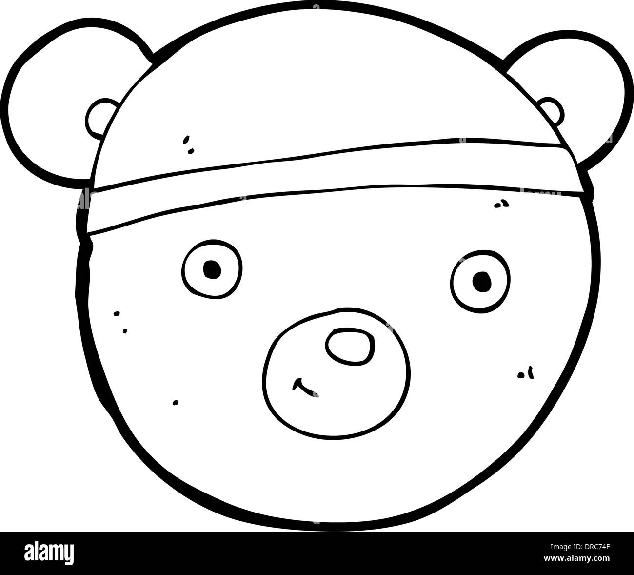 Cartoon teddy bear head Black and White Stock Photos & Images - Alamy
