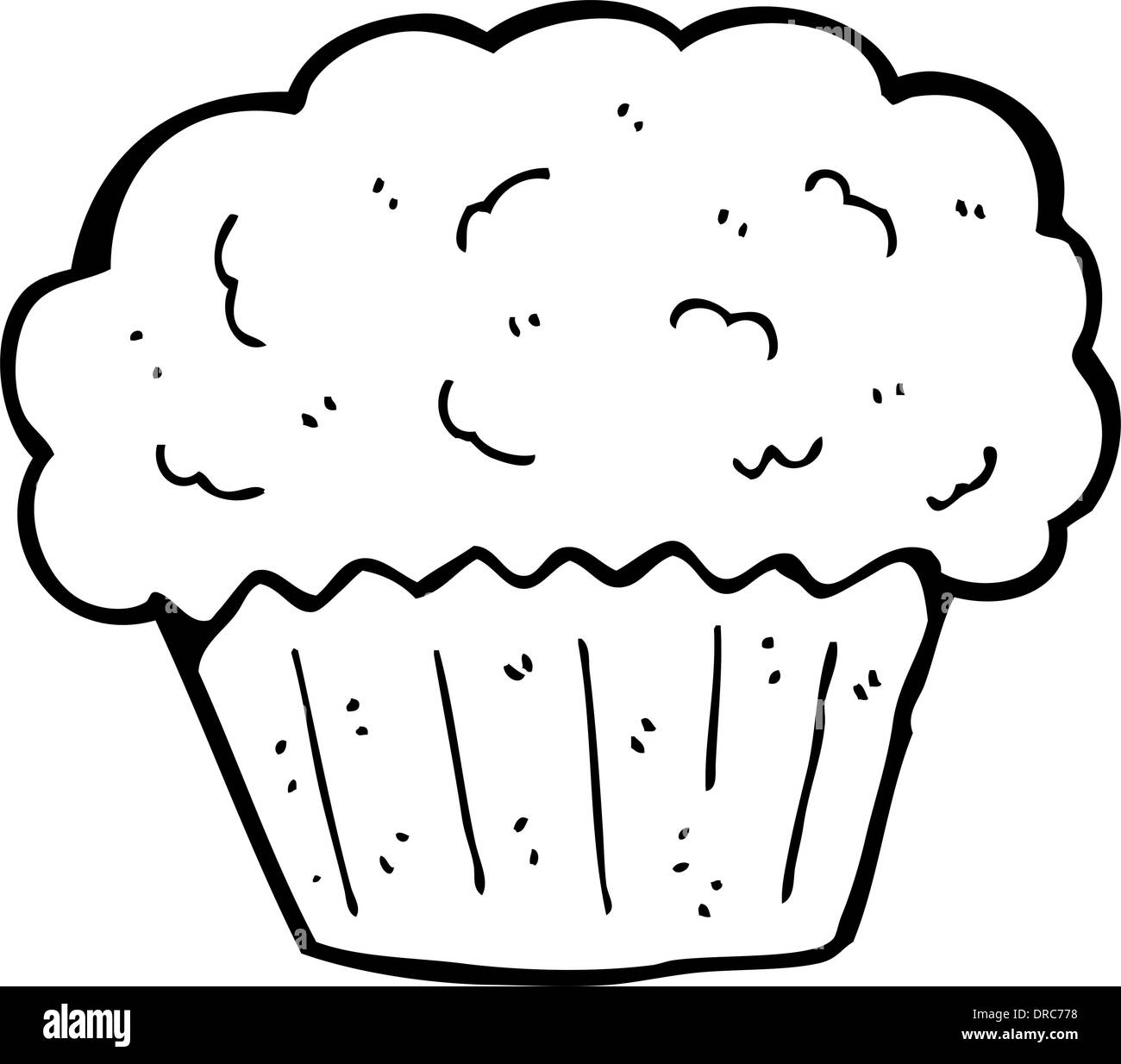 Cartoon cupcake Black and White Stock Photos & Images - Alamy