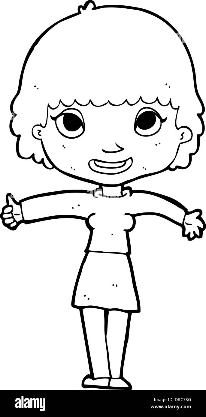 cartoon happy girl Stock Vector Image &amp; Art - Alamy