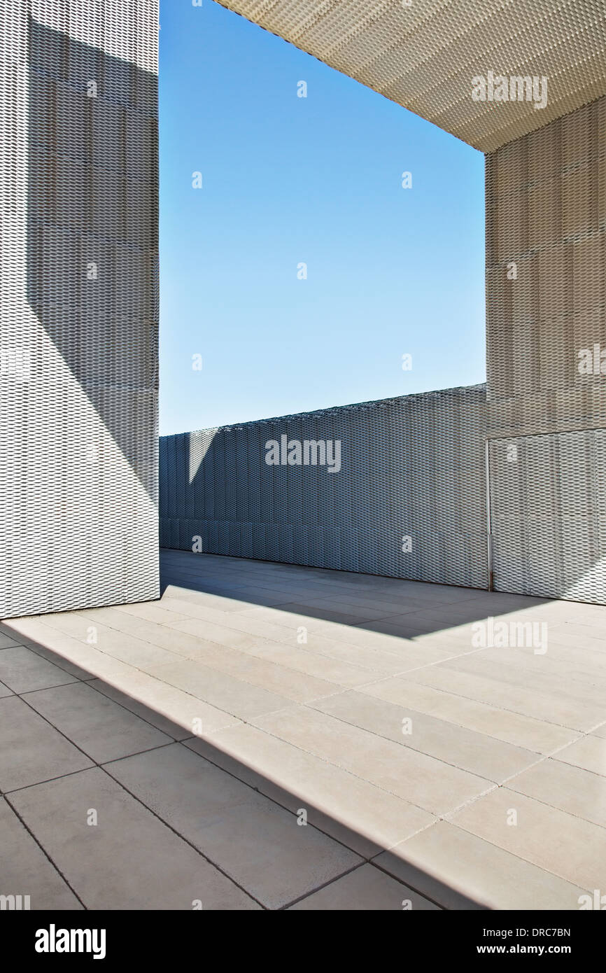 Sunlight and shadows on modern building Stock Photo