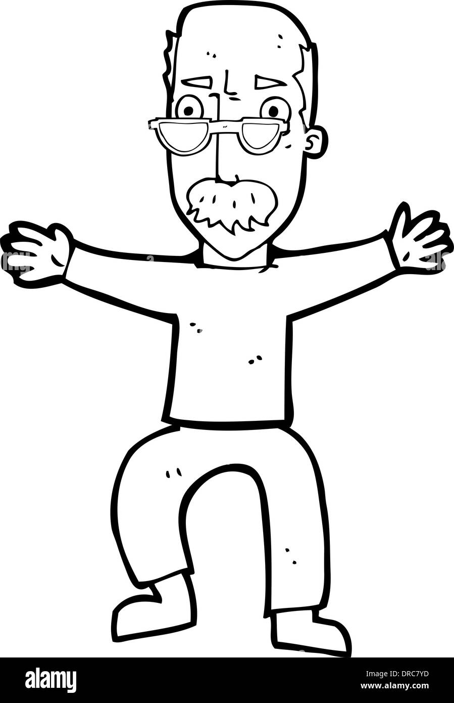 cartoon old man waving arms Stock Vector Image & Art - Alamy