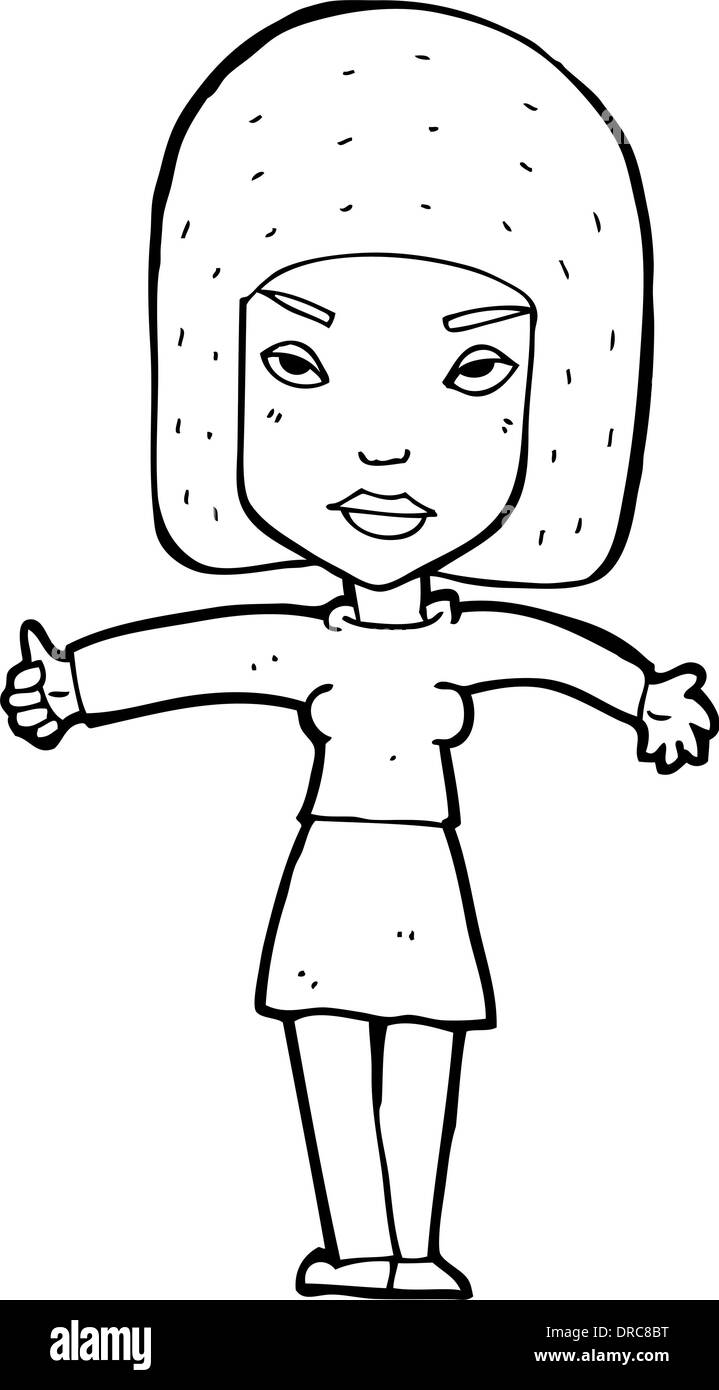 cartoon woman giving thumbs up symbol Stock Vector Image & Art - Alamy
