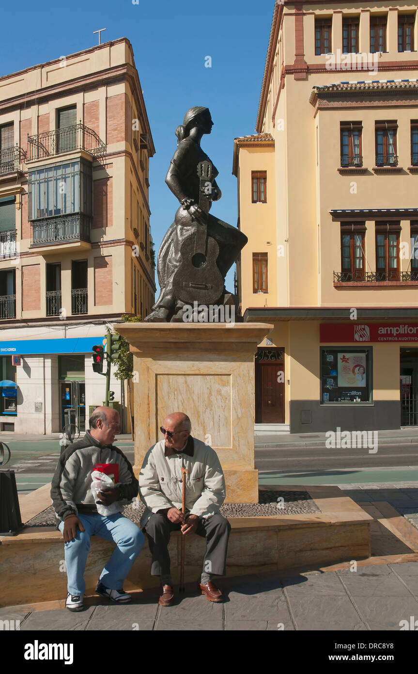 Monument to Flamenco, Altozano square, Triana district, Seville, Region of Andalusia, Spain, Europe Stock Photo