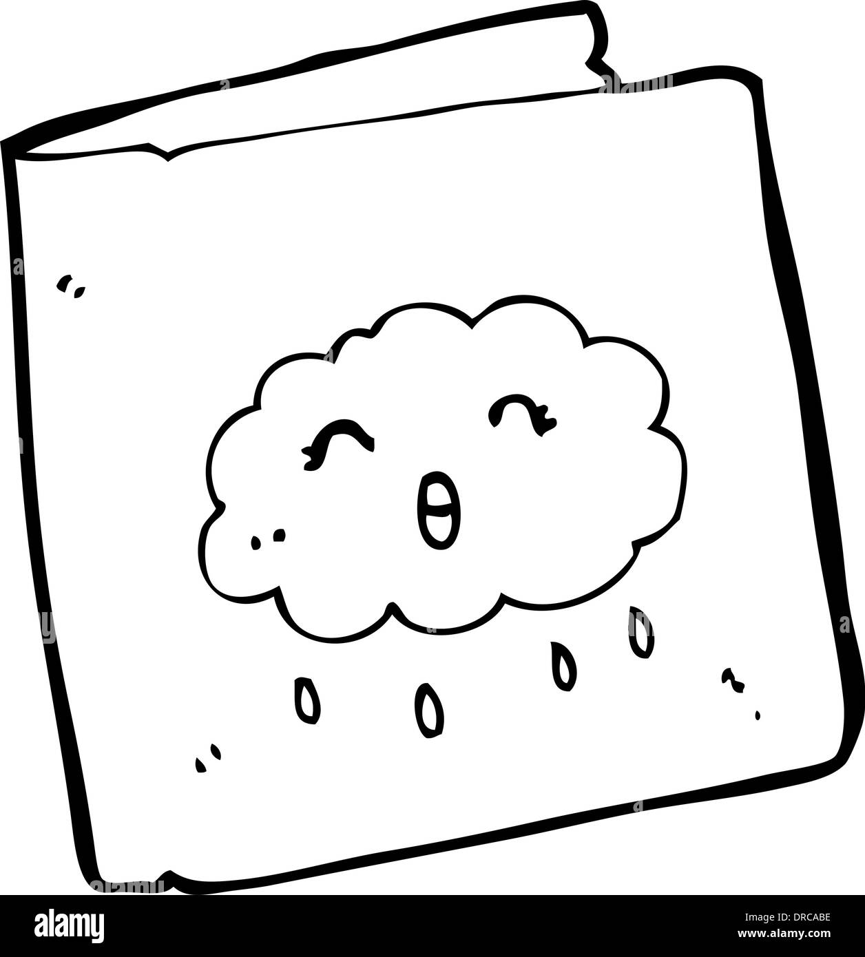 Cartoon happy rain cloud Black and White Stock Photos & Images - Alamy