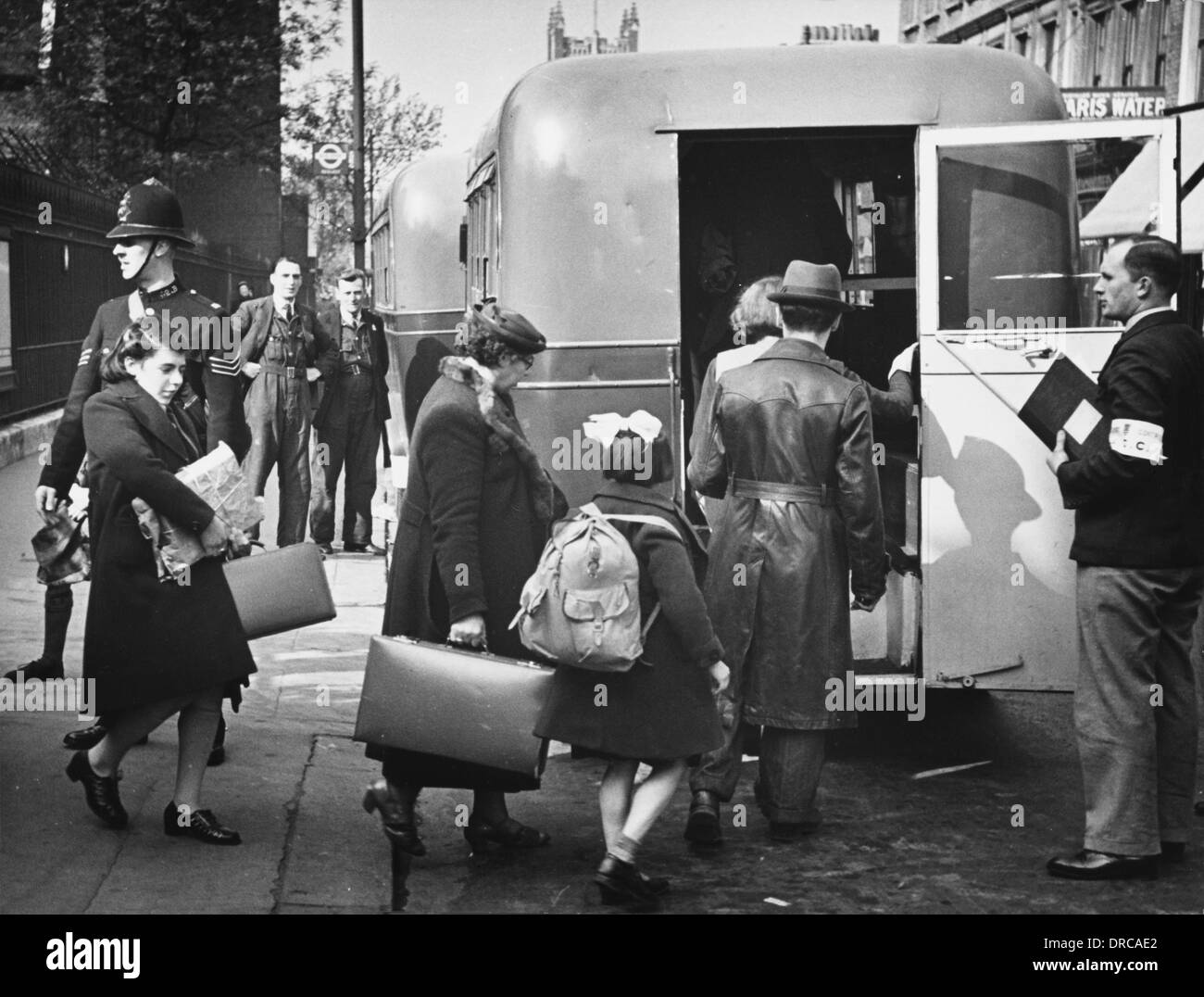 Belgian refugee transport WWII Stock Photo - Alamy