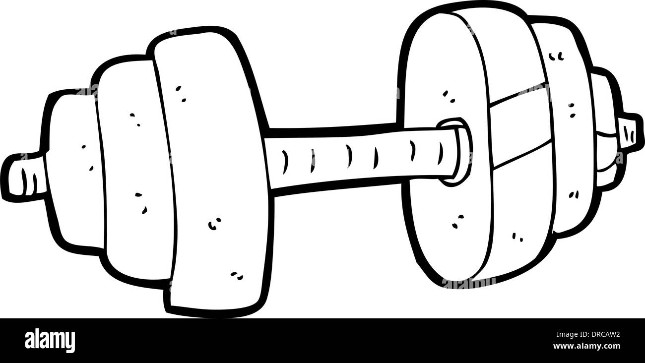 Cartoon dumbbell Black and White Stock Photos & Images - Alamy