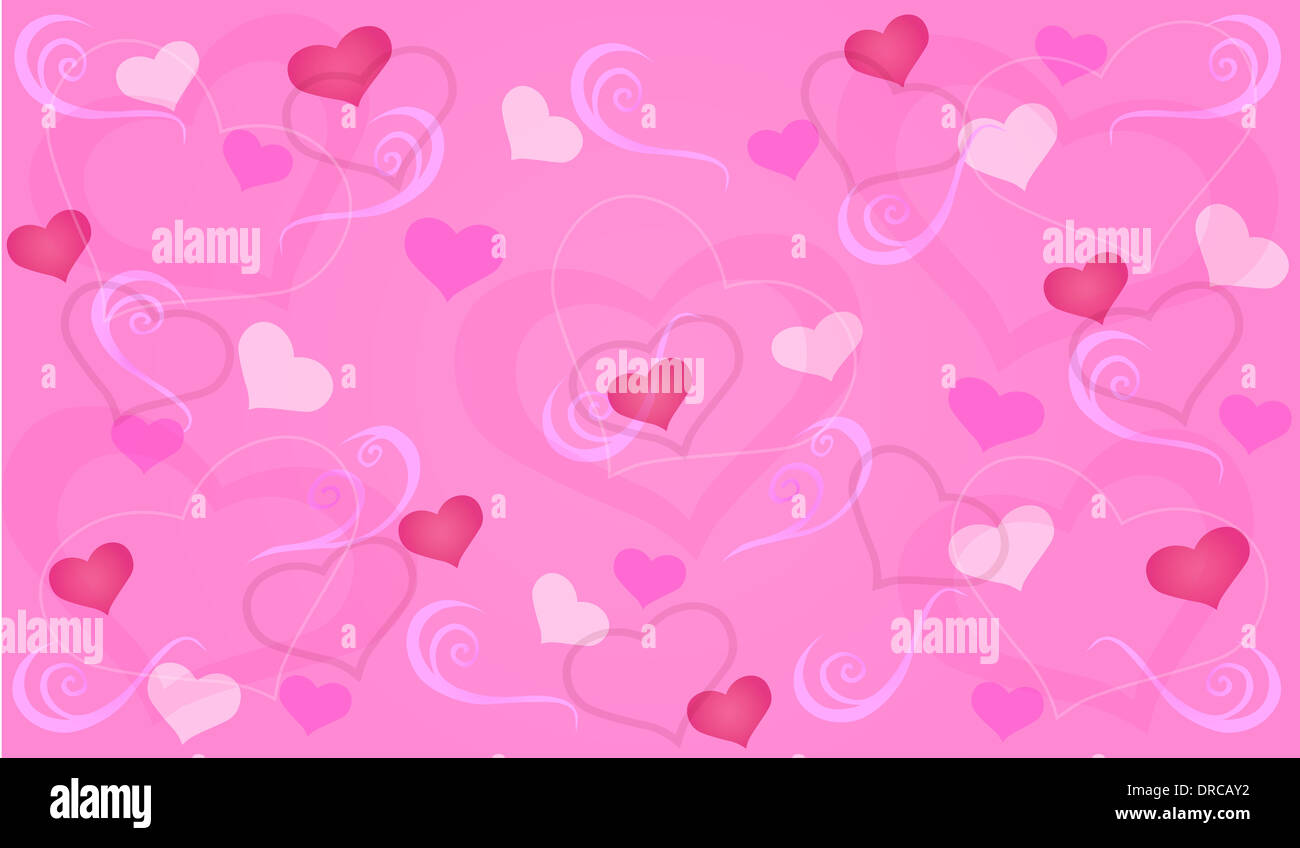 Abstract Red Hearts . vector illustration Stock Photo - Alamy