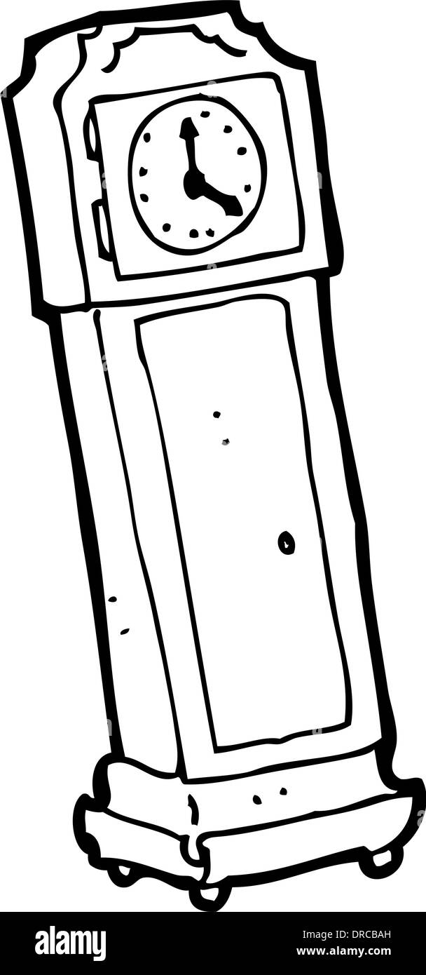 cartoon grandfather clock Stock Vector Image & Art Alamy