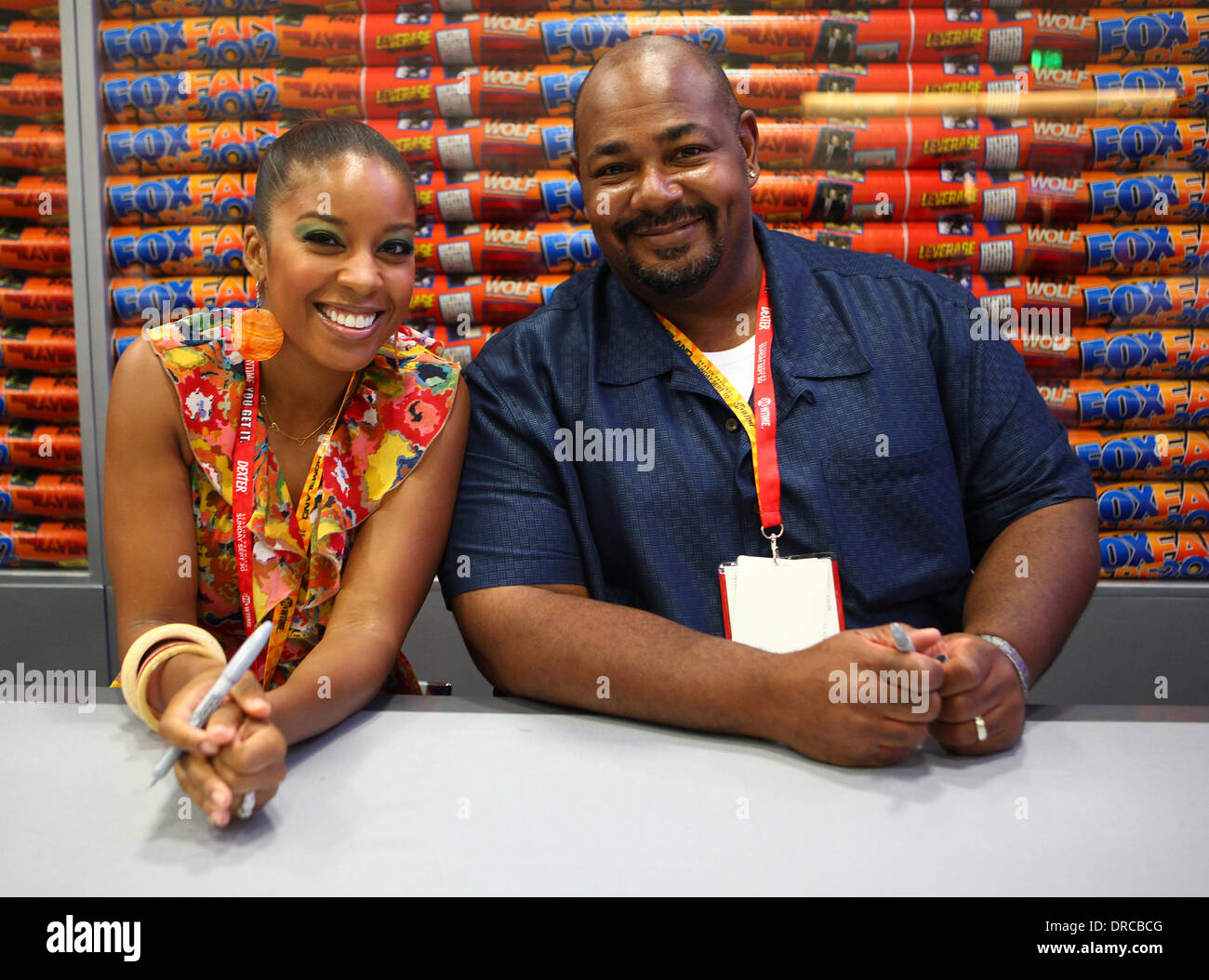 Reagan Gomez-Preston and Kevin Michael Richardson San Diego Comic-Con 2012 - 'The Cleveland Show' - Booth Signing San Diego, California - 15.07.12 Stock Photo