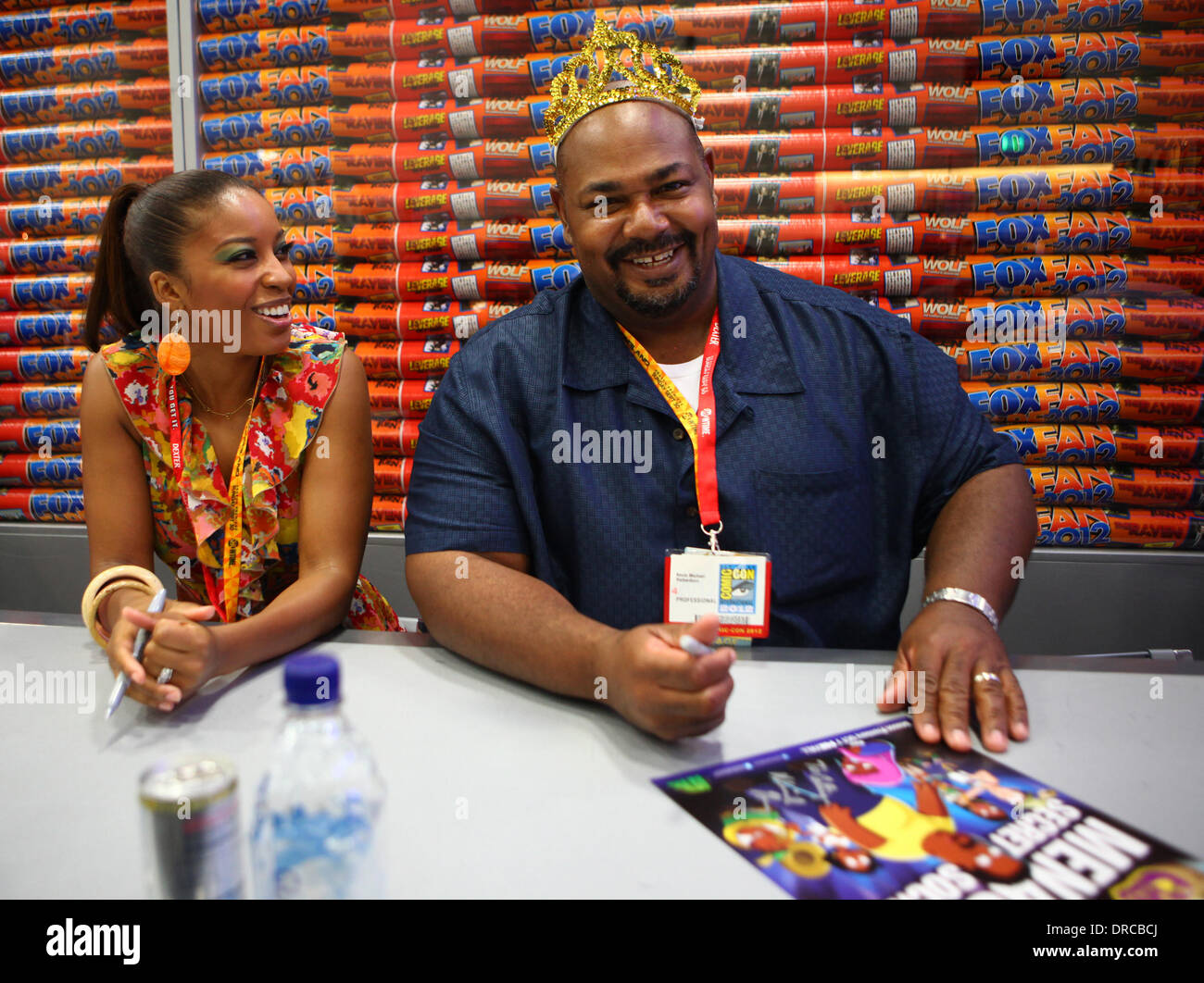 Reagan Gomez-Preston and Kevin Michael Richardson San Diego Comic-Con 2012 - 'The Cleveland Show' - Booth Signing San Diego, California - 15.07.12 Stock Photo
