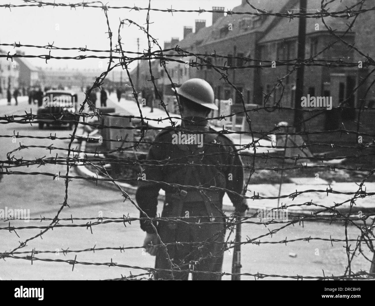 British internment camp WWII Stock Photo