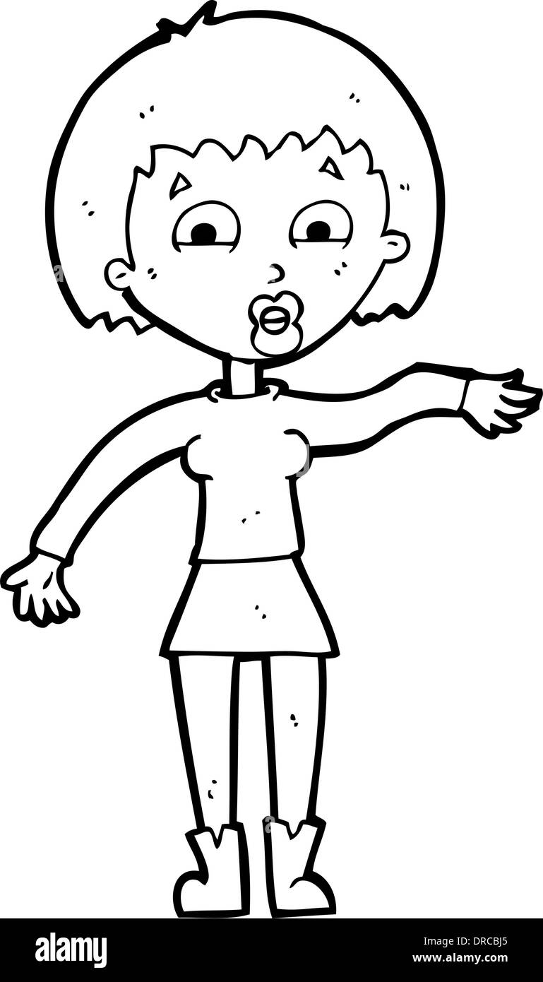 Cartoon shocked woman Black and White Stock Photos & Images - Alamy