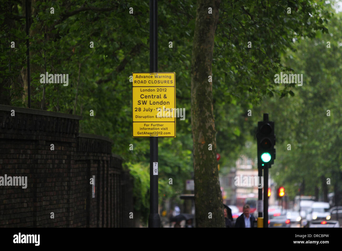 There was confusion on the M40 in west London today when motorists were confused as to when the Olympic lanes would be open. People were avoiding the lanes to avoid the 130 GBP fines, however the lane does not come into force until 25th July London, England - 16.07.12 Stock Photo