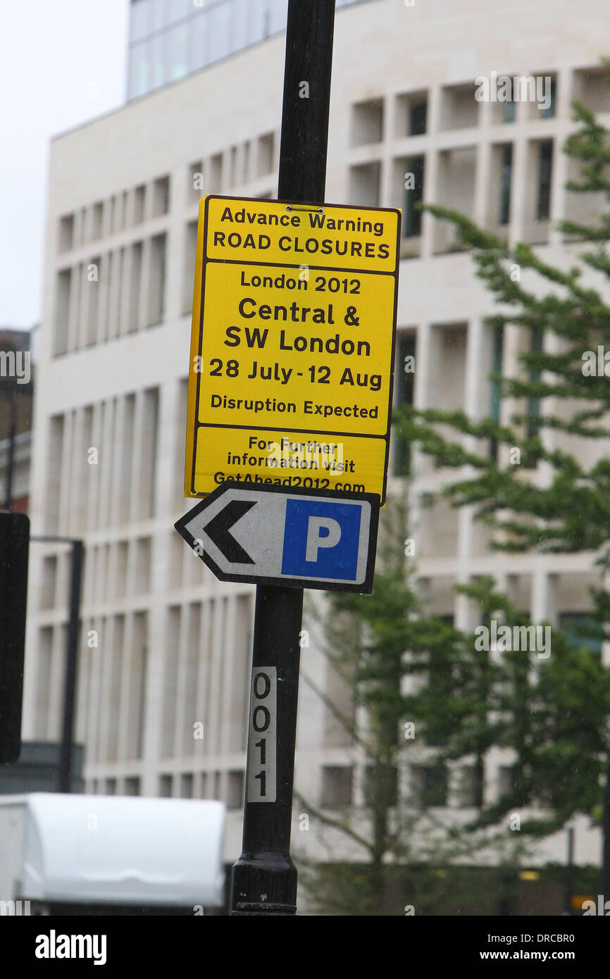 There was confusion on the M40 in west London today when motorists were confused as to when the Olympic lanes would be open. People were avoiding the lanes to avoid the 130 GBP fines, however the lane does not come into force until 25th July London, England - 16.07.12 Stock Photo