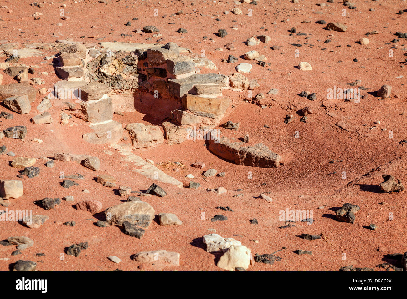 Ancient copper smelting furnace at Timna National Park in Israel Stock