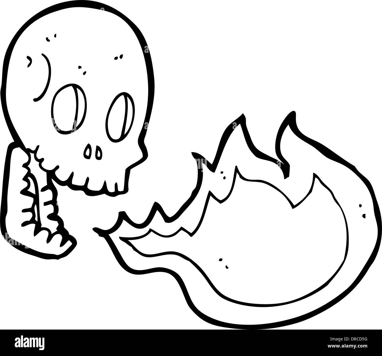 cartoon fire breathing skull Stock Vector Image & Art - Alamy