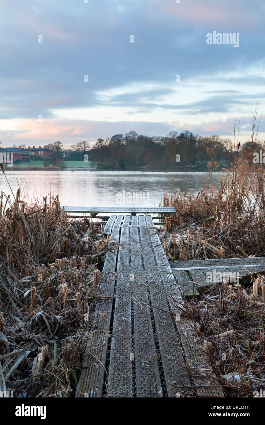 Board walk Boothsmere Knutsford Cheshire Stock Photo