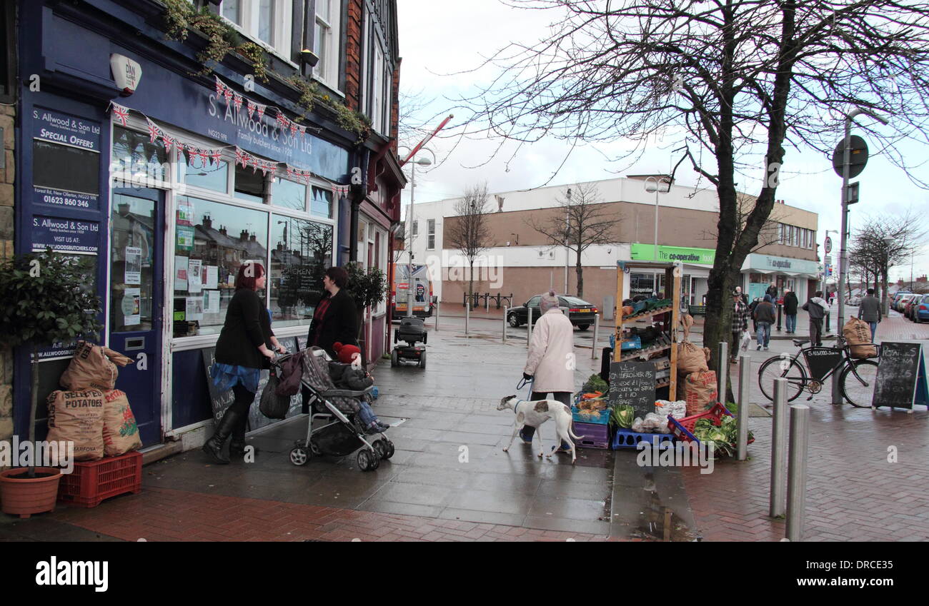 New Ollerton, Nottinghamshire, UK. 23 Jan 2013. Forest Road New