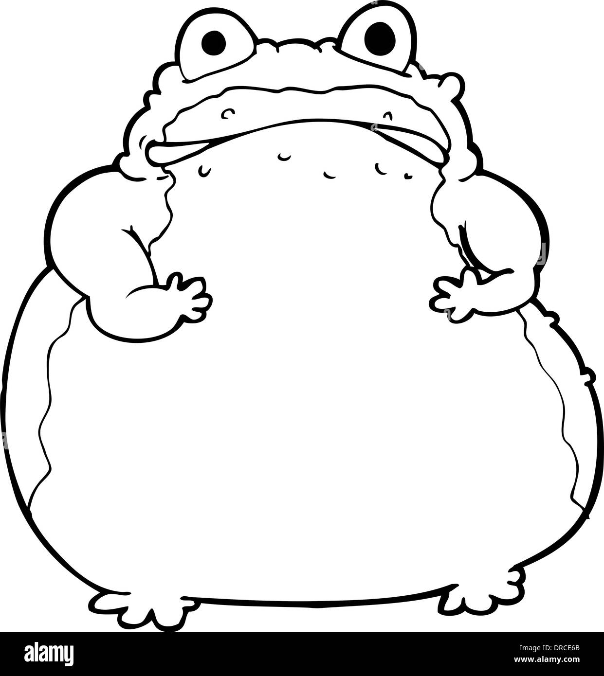 cartoon fat toad Stock Vector