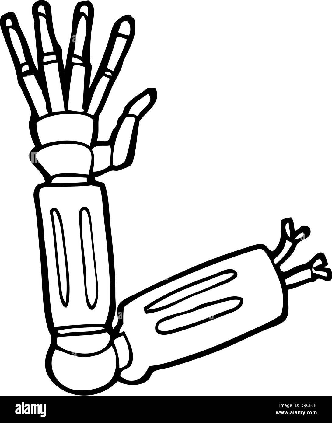 cyborg arm drawing