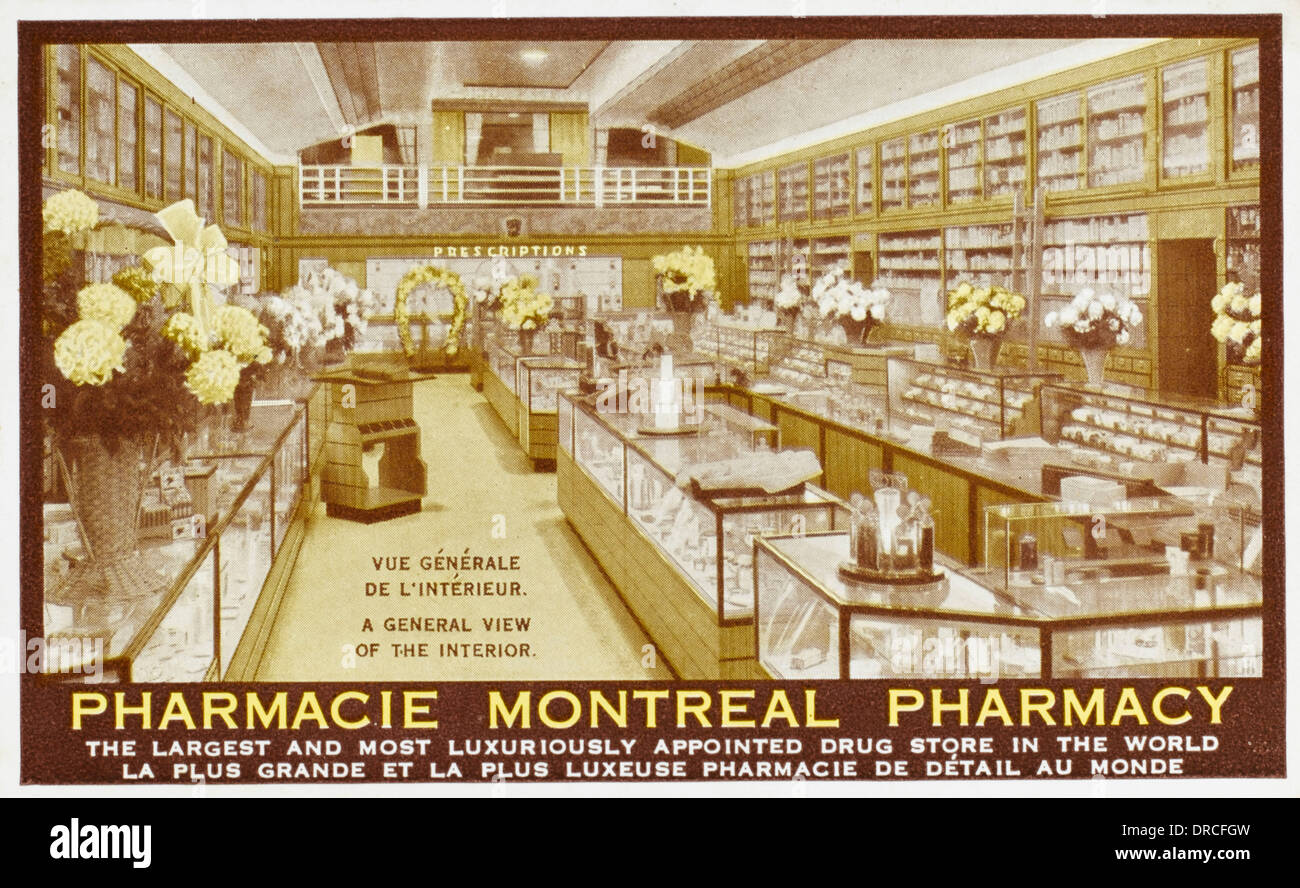 Montreal Pharmacy, Canada Stock Photo Alamy