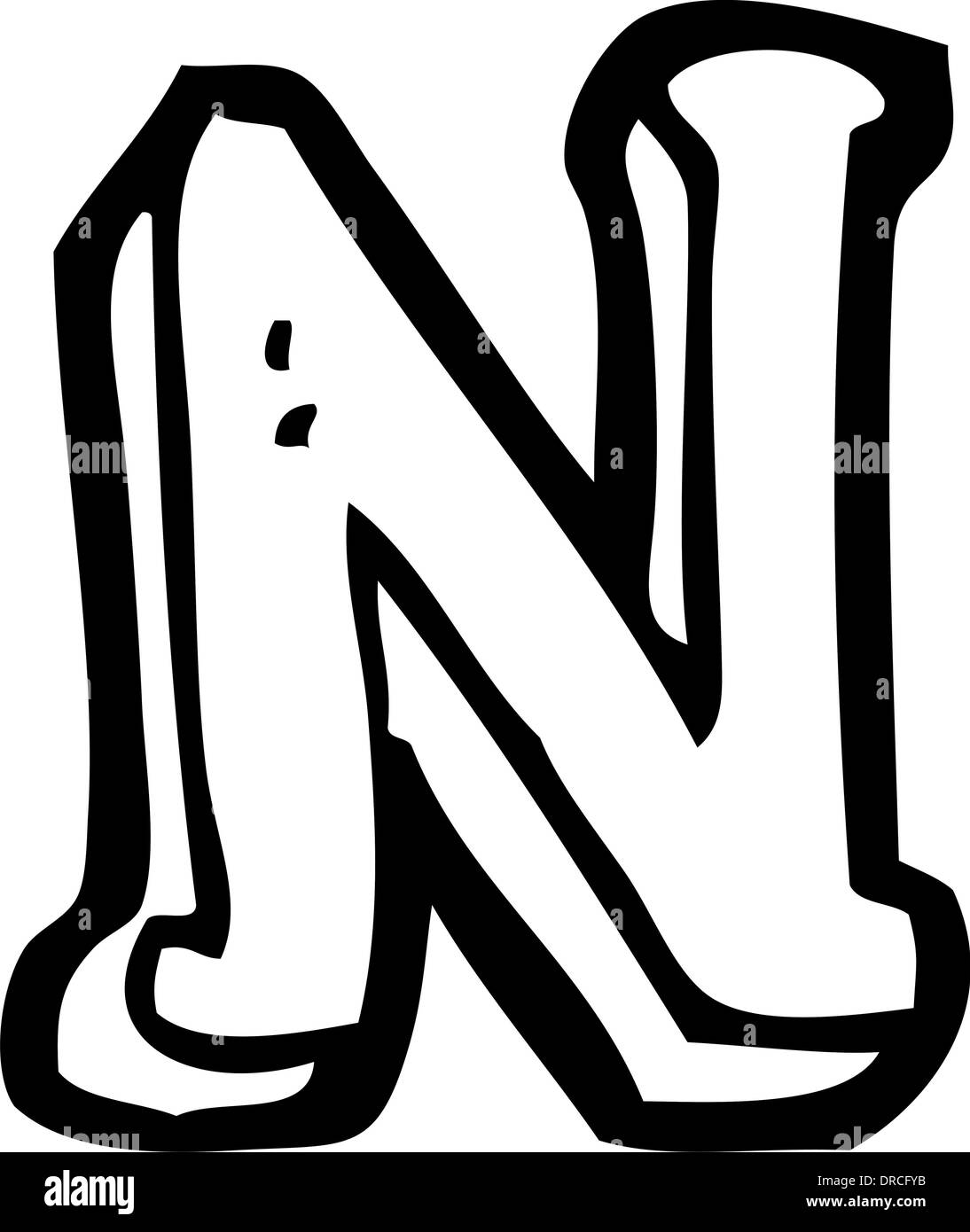 cartoon letter N Stock Vector Image & Art - Alamy