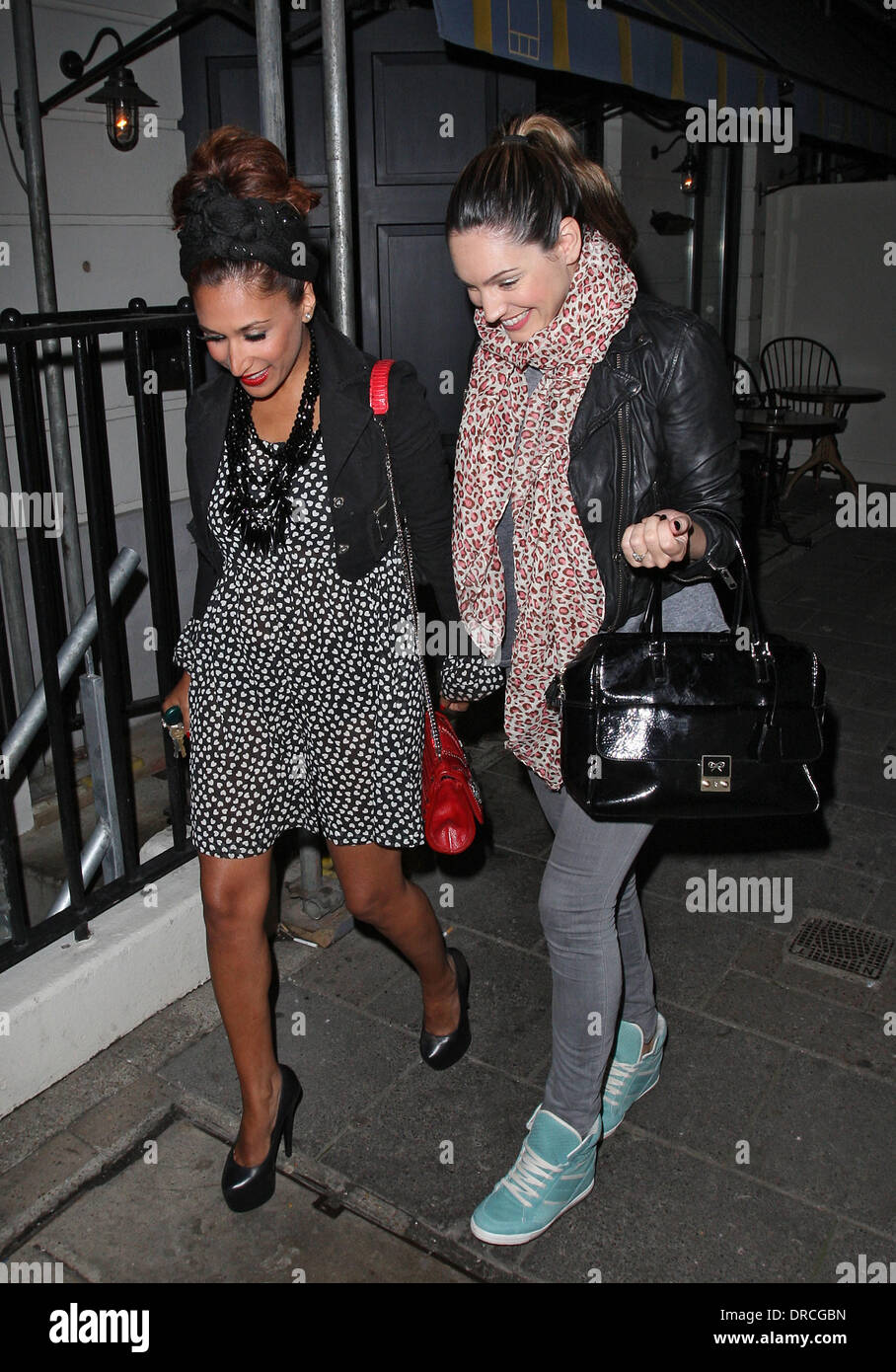 Kelly Brook and Preeya Kalidas leaving the Little House in Mayfair