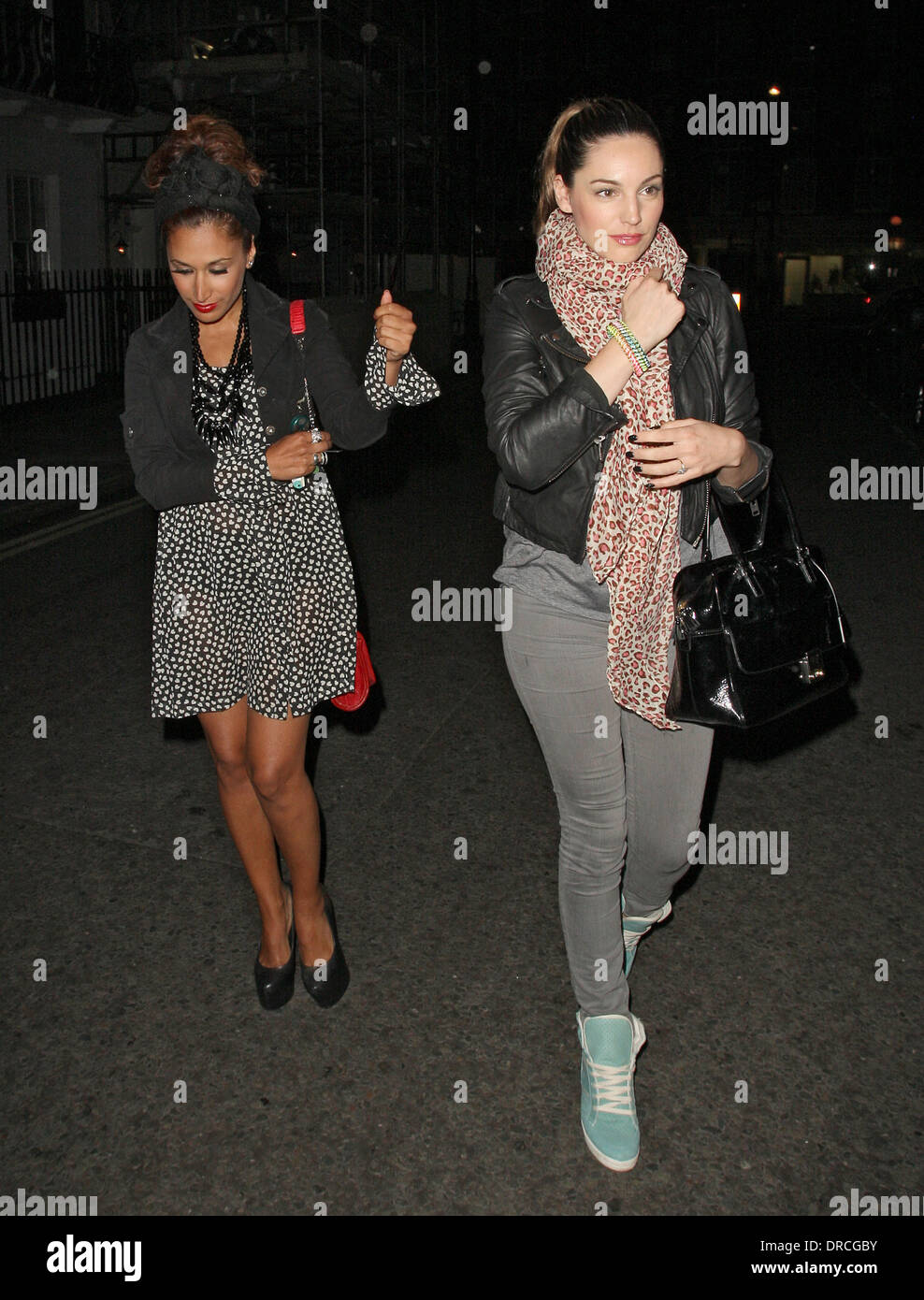 Kelly Brook and Preeya Kalidas leaving the Little House in Mayfair